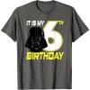 imageStar Wars Darth Vader 6th Birthday TShirt TShirtAsphalt Grey