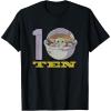 imageStar Wars The Mandalorian The Child Kids 10th Birthday TShirtBlack