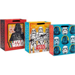 imageHallmark Star Wars 13quot Large Gift Bags 3 Bags Darth Vadar and Storm Troopers for Birthdays Christmas HolidaysGift Bags