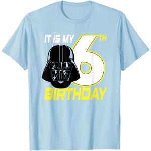 imageStar Wars Darth Vader 6th Birthday TShirt TShirtBaby Blue