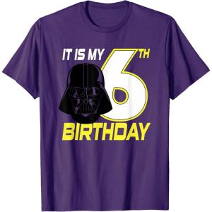 imageStar Wars Darth Vader 6th Birthday TShirt TShirtPurple