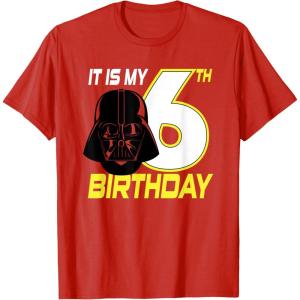 imageStar Wars Darth Vader 6th Birthday TShirt TShirtRed