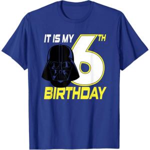 imageStar Wars Darth Vader 6th Birthday TShirt TShirtRoyal Blue