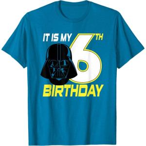 imageStar Wars Darth Vader 6th Birthday TShirt TShirtSapphire Blue