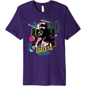 imageStar Wars Darth Vader Its Useless to Resist 40th Birthday Premium TShirtPurple