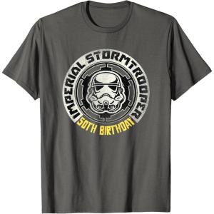 imageStar Wars Imperial Stormtrooper 50th Birthday TShirtAsphalt Grey