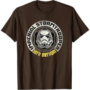 imageStar Wars Imperial Stormtrooper 50th Birthday TShirtBrown