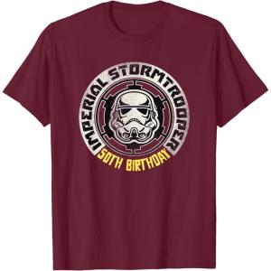 imageStar Wars Imperial Stormtrooper 50th Birthday TShirtBurgundy