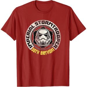 imageStar Wars Imperial Stormtrooper 50th Birthday TShirtCranberry Red