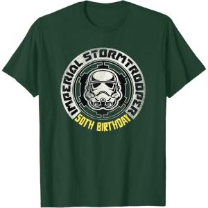 imageStar Wars Imperial Stormtrooper 50th Birthday TShirtDark Green