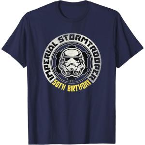 imageStar Wars Imperial Stormtrooper 50th Birthday TShirtNavy Blue