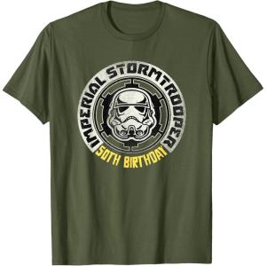 imageStar Wars Imperial Stormtrooper 50th Birthday TShirtOlive Green