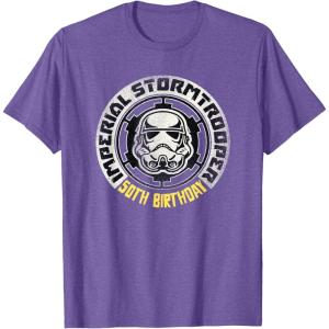 imageStar Wars Imperial Stormtrooper 50th Birthday TShirtPurple Heather