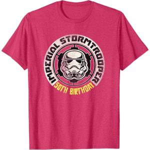 imageStar Wars Imperial Stormtrooper 50th Birthday TShirtRed Heather