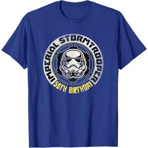 imageStar Wars Imperial Stormtrooper 50th Birthday TShirtRoyal Blue