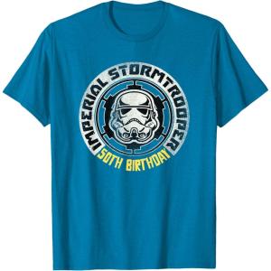 imageStar Wars Imperial Stormtrooper 50th Birthday TShirtSapphire Blue