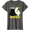 imageStar Wars Darth Vader 4th Birthday TShirt TShirtAsphalt Grey