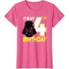 imageStar Wars Darth Vader 4th Birthday TShirt TShirtPink Heather