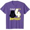 imageStar Wars Darth Vader 4th Birthday TShirt TShirtPurple Heather