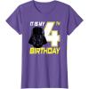 imageStar Wars Darth Vader 4th Birthday TShirt TShirtPurple Heather