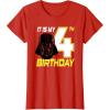 imageStar Wars Darth Vader 4th Birthday TShirt TShirtRed