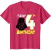 imageStar Wars Darth Vader 4th Birthday TShirt TShirtRed Heather