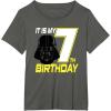 imageStar Wars Darth Vader 7th Birthday TShirt TShirtAsphalt Grey