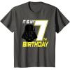 imageStar Wars Darth Vader 7th Birthday TShirt TShirtAsphalt Grey