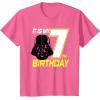 imageStar Wars Darth Vader 7th Birthday TShirt TShirtPink Heather