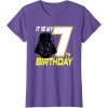 imageStar Wars Darth Vader 7th Birthday TShirt TShirtPurple Heather