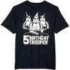 imageStar Wars Stormtrooper Party Hats Trio 5th Birthday Trooper TShirtBlack