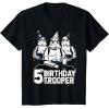 imageStar Wars Stormtrooper Party Hats Trio 5th Birthday Trooper TShirtBlack