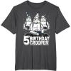 imageStar Wars Stormtrooper Party Hats Trio 5th Birthday Trooper TShirtDark Heather Grey