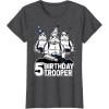imageStar Wars Stormtrooper Party Hats Trio 5th Birthday Trooper TShirtDark Heather Grey