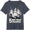 imageStar Wars Stormtrooper Party Hats Trio 5th Birthday Trooper TShirtHeather Blue