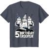 imageStar Wars Stormtrooper Party Hats Trio 5th Birthday Trooper TShirtHeather Blue