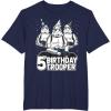 imageStar Wars Stormtrooper Party Hats Trio 5th Birthday Trooper TShirtNavy Blue