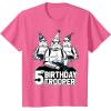 imageStar Wars Stormtrooper Party Hats Trio 5th Birthday Trooper TShirtPink Heather
