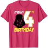 imageStar Wars Darth Vader 4th Birthday TShirt TShirtRed Heather