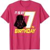 imageStar Wars Darth Vader 7th Birthday TShirt TShirtRed Heather