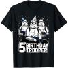 imageStar Wars Stormtrooper Party Hats Trio 5th Birthday Trooper TShirtBlack
