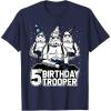 imageStar Wars Stormtrooper Party Hats Trio 5th Birthday Trooper TShirtNavy Blue