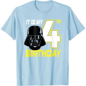 imageStar Wars Darth Vader 4th Birthday TShirt TShirtBaby Blue
