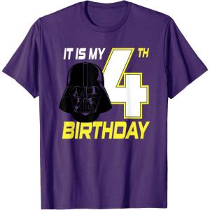 imageStar Wars Darth Vader 4th Birthday TShirt TShirtPurple
