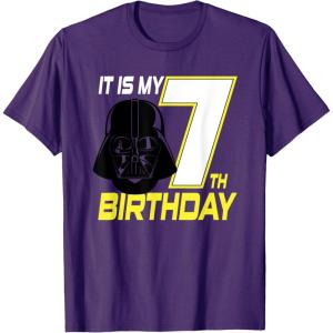 imageStar Wars Darth Vader 7th Birthday TShirt TShirtPurple