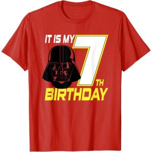 imageStar Wars Darth Vader 7th Birthday TShirt TShirtRed