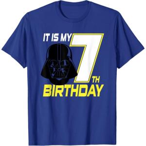 imageStar Wars Darth Vader 7th Birthday TShirt TShirtRoyal Blue