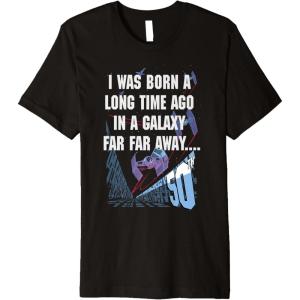 imageStar Wars I Was Born A Long Time Ago 50th Birthday Disney Premium TShirtBlack
