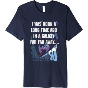 imageStar Wars I Was Born A Long Time Ago 50th Birthday Disney Premium TShirtNavy Blue