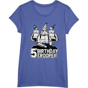 imageStar Wars Stormtrooper Party Hats Trio 5th Birthday Trooper TShirtBright Blue Heather